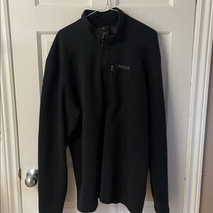 Marmot black knit half zip hiking outdoor active sweater men’s size XXL